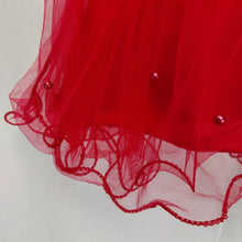 Indlæs billede til gallerivisning Min´s (RNG-2228) Rød pigekjole / baby kjole med perler
