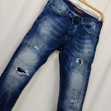 Indlæs billede til gallerivisning Blå Jeans, Cowboybukser med huller
