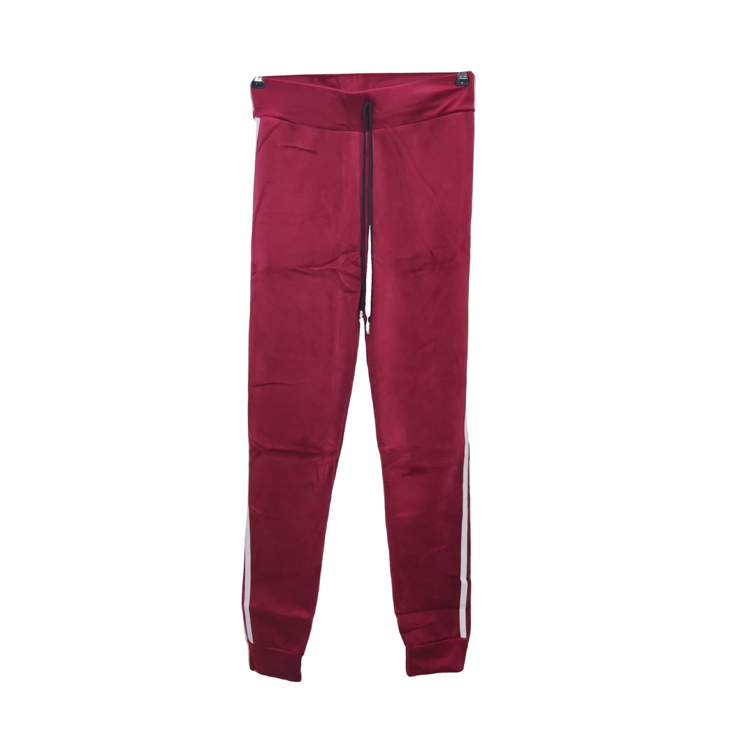 Chic & Mode BF18162 Rød Hjemmebukser/Sportsbukser til Damer, velvet