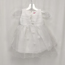 Indlæs billede til gallerivisning R. Framb ZRO-490 Hvid Baby Kjole med bolero og hue
