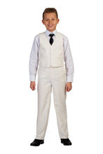 Indlæs billede til gallerivisning Råhvid Jakkesæt - blazer, bukser og vest