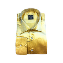 Indlæs billede til gallerivisning Guld satin skjorte / slim fit