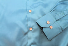 Indlæs billede til gallerivisning Turkis satin skjorte / slim fit