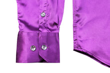 Indlæs billede til gallerivisning Lilla satin skjorte / slim fit