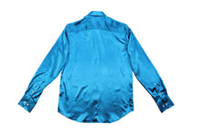 Indlæs billede til gallerivisning Turkis satin skjorte / slim fit