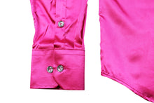 Indlæs billede til gallerivisning Pink satin skjorte / slim fit
