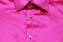 Indlæs billede til gallerivisning Pink satin skjorte / slim fit