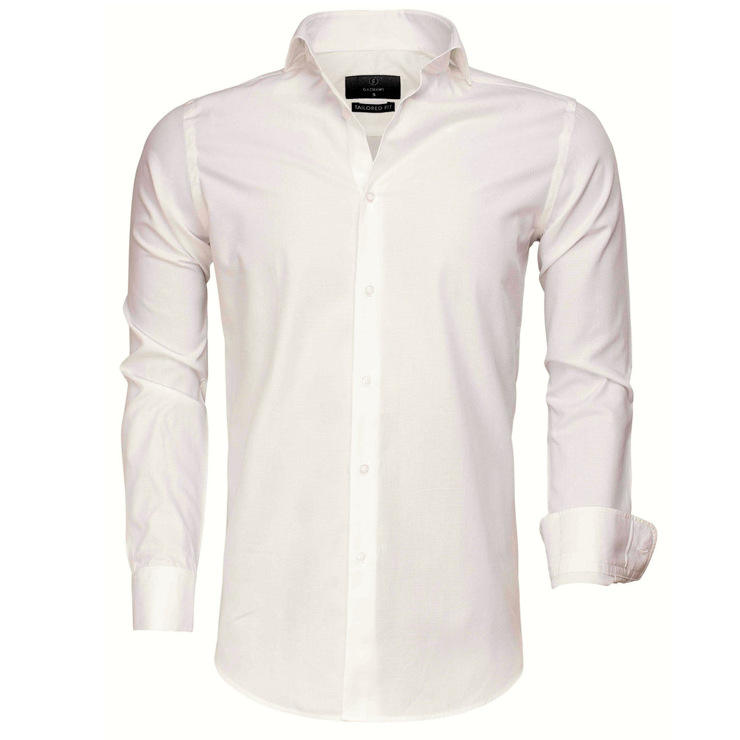 Premium Cotton Skjorte - Light Off White / slim fit