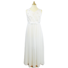 Indlæs billede til gallerivisning Lang kjole i chiffon - Hvid Pigekjole