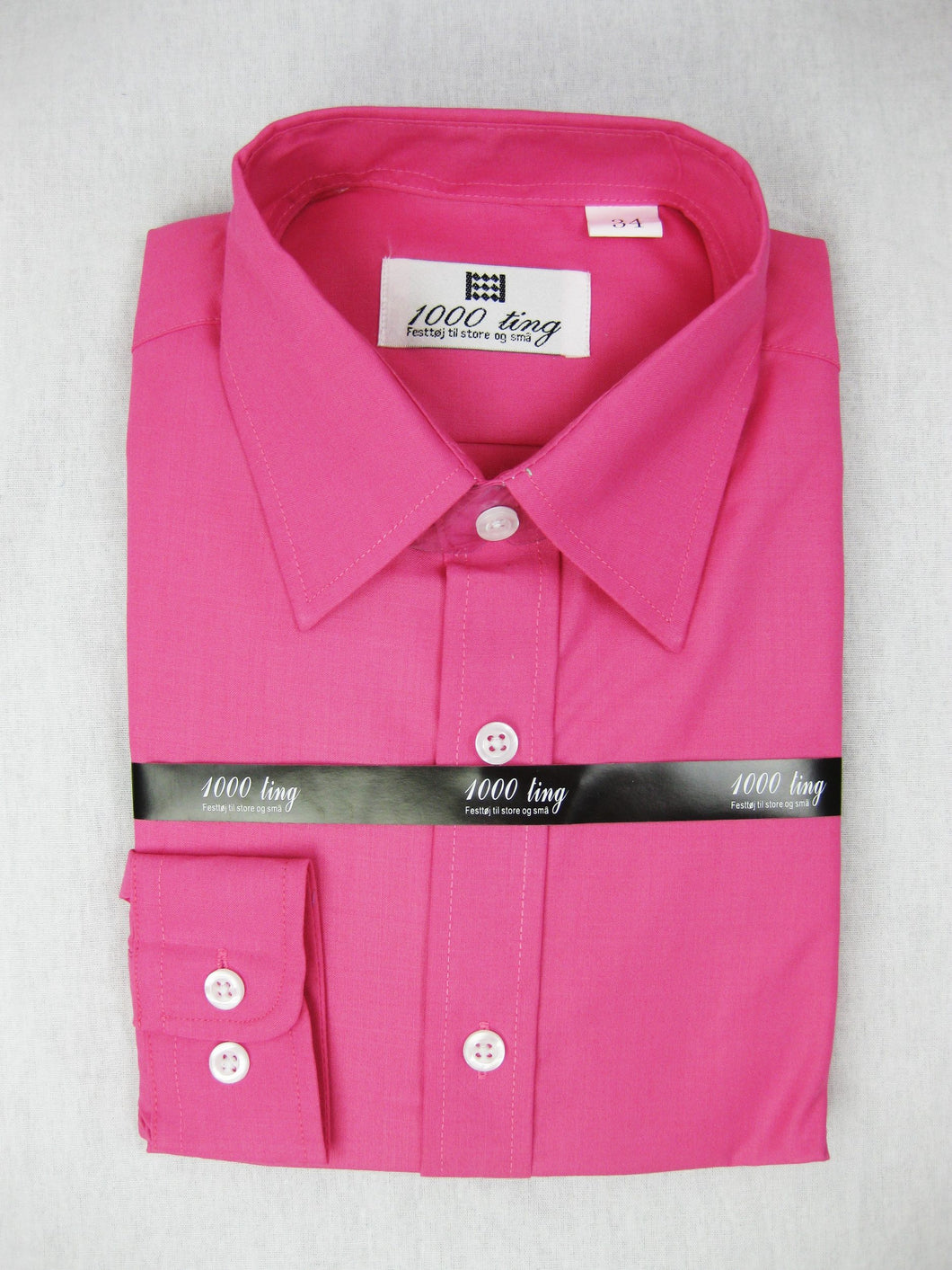 Pink Langærmede Skjorte