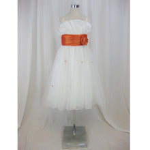 Indlæs billede til gallerivisning Kjole Hvid/Orange