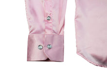 Indlæs billede til gallerivisning Lyserød satin skjorte / slim fit