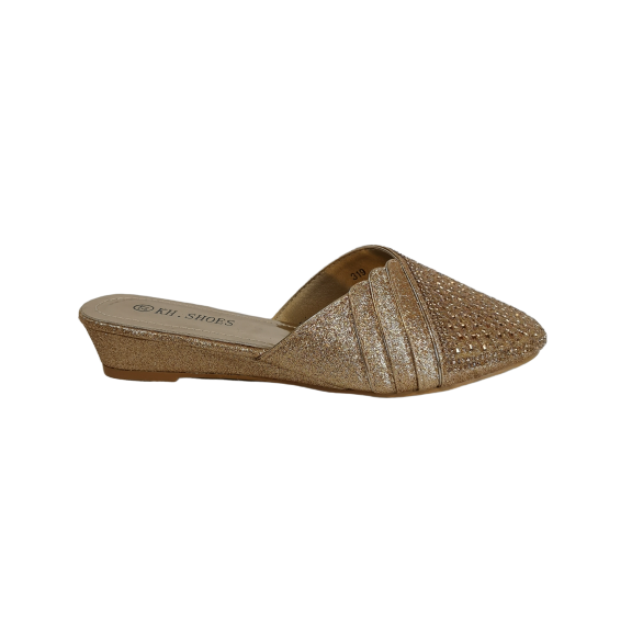 K. H. Shoes (319) Flats - Gold (Heel 3 cm.)