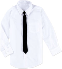 Indlæs billede til gallerivisning Hvid skjorte med sort slips til drenge/børn
