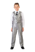 Indlæs billede til gallerivisning Sølv Jakkesæt - blazer, bukser og vest