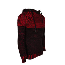 Indlæs billede til gallerivisning Rød Hættetrøje Hoodie, sweatshirt strikket

