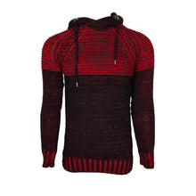 Indlæs billede til gallerivisning Rød Hættetrøje Hoodie, sweatshirt strikket
