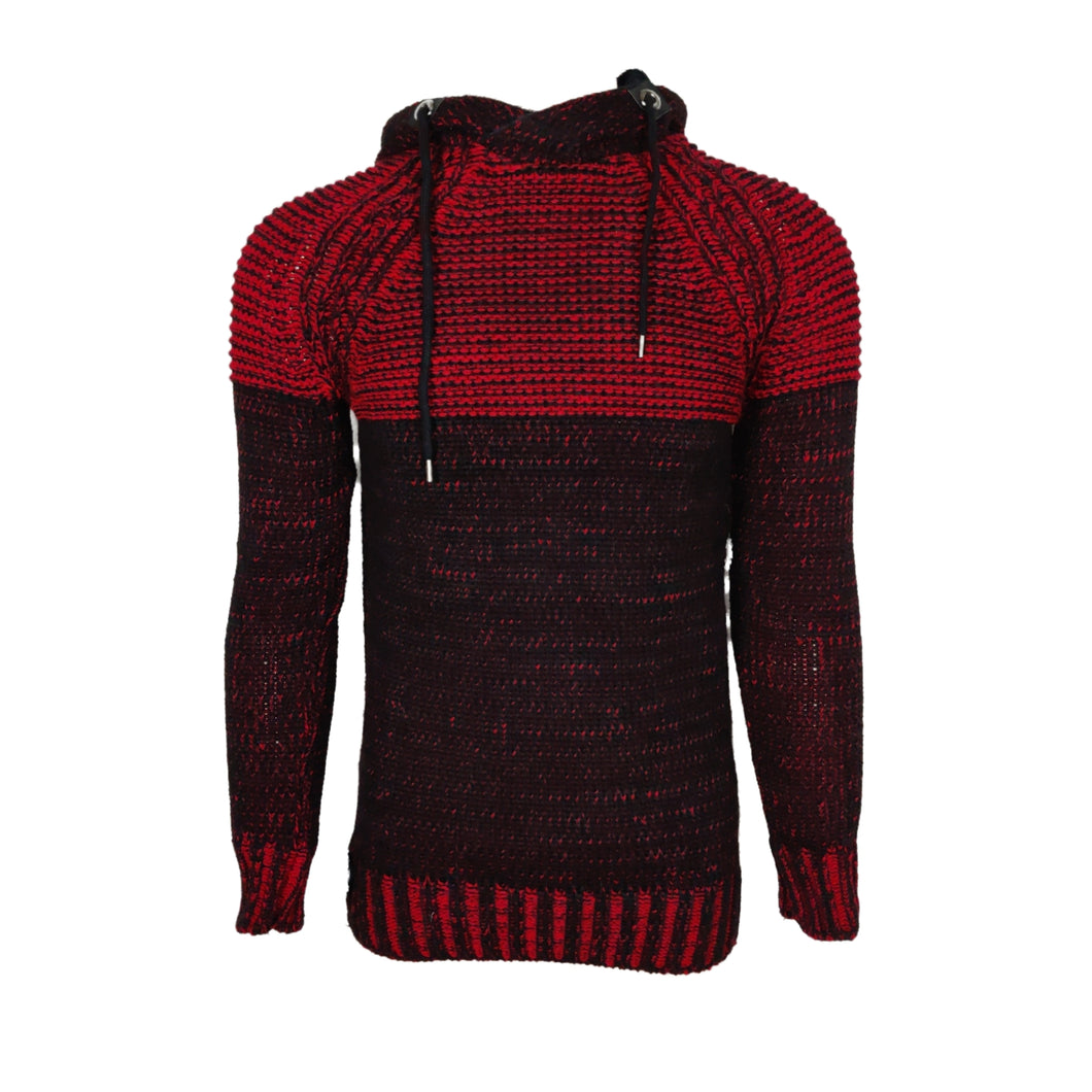 Rød Hættetrøje Hoodie, sweatshirt strikket