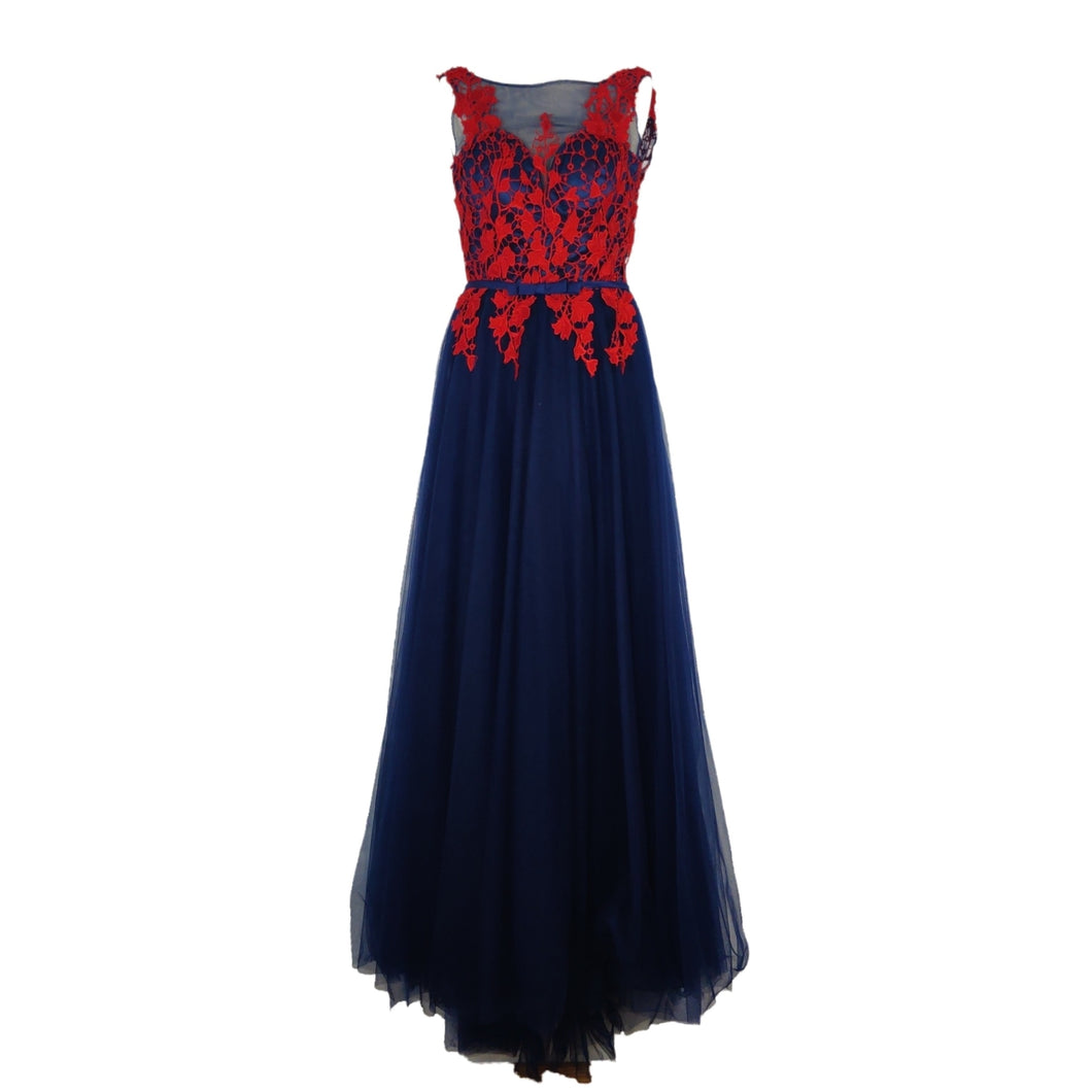 Zaren 1302 Blå rød lang kjole