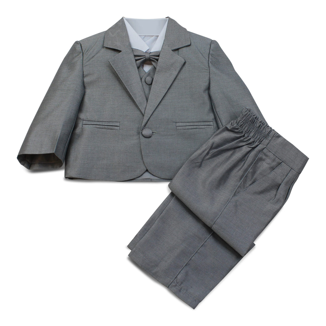 Mørke grå jakkesæt- Blazer, Bukser, Vest, skjorte, Butterfly