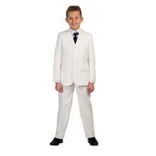 Indlæs billede til gallerivisning Råhvid Jakkesæt - blazer, bukser og vest