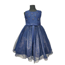 Indlæs billede til gallerivisning Mørkeblå kjole med glitter
