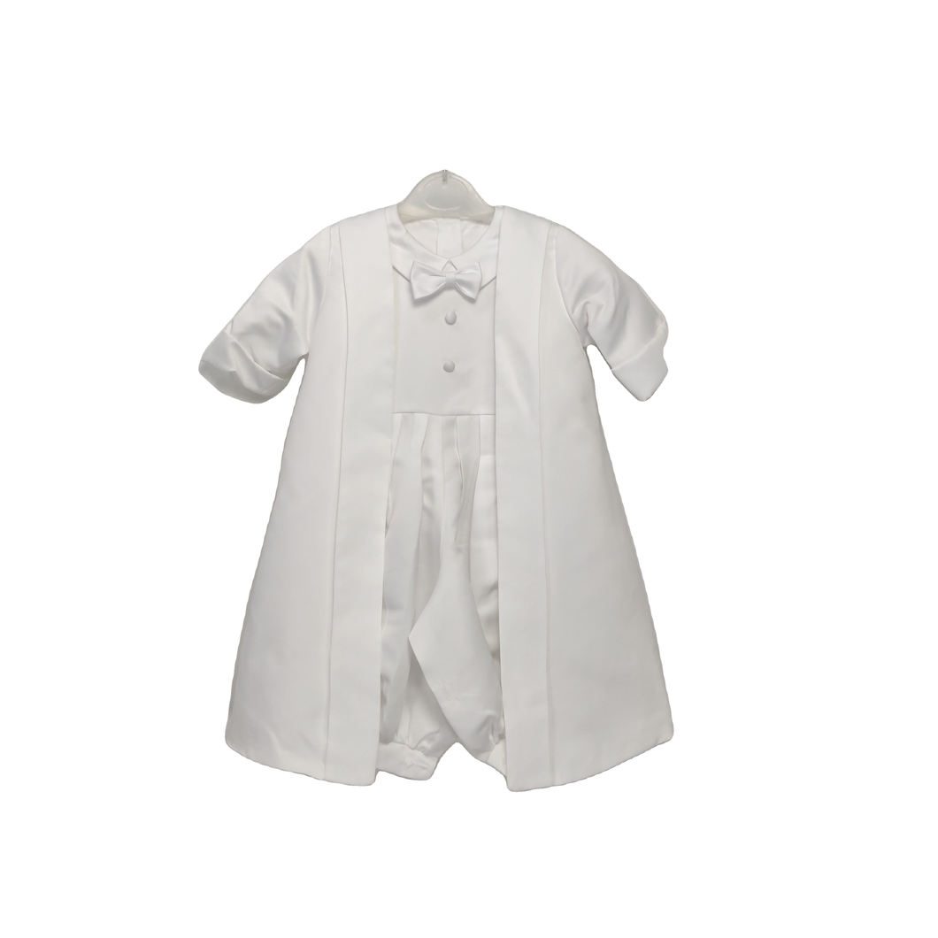 Hvid Baby Kjole med Cardigan | B B Boum 2664