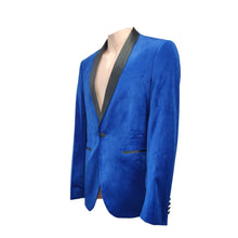 Indlæs billede til gallerivisning Blå Velvet blazer
