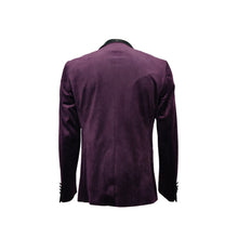 Indlæs billede til gallerivisning Gilgavin 08254 Lilla velvet blazer til Herre
